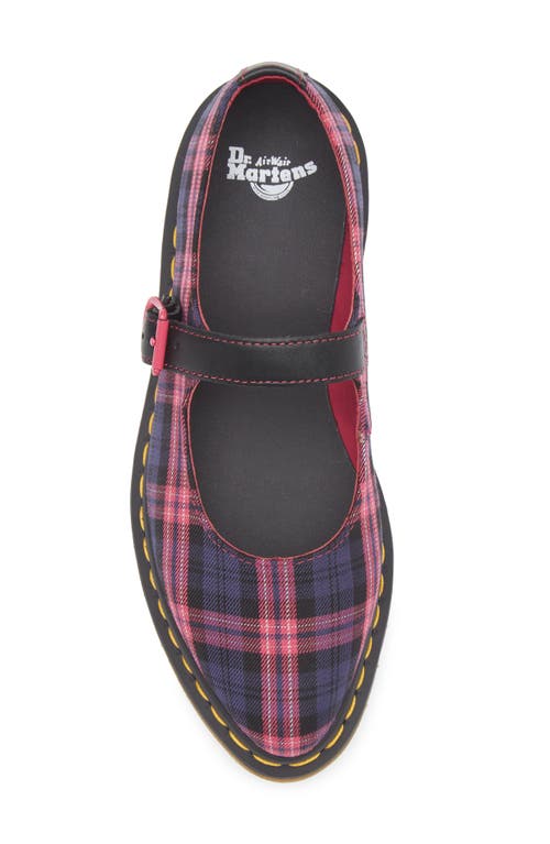 Dr. Martens' Elphie Mary Jane Tartan Shoes In Multi