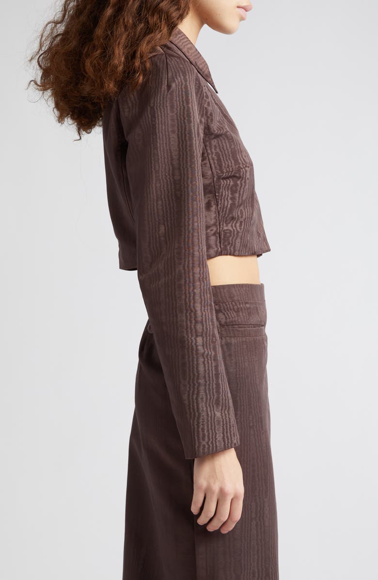 Marine Serre Crop Moiré Jacket, Alternate, color,