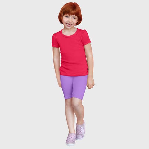 Girls 100% Cotton Short Sleeve Puff Classic Fit Tee (Toddler, Little Kid, Big Kid)