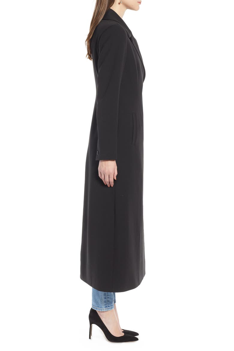 Long Feminine Coat (Nordstrom Exclusive), Alternate, color, BLACK
