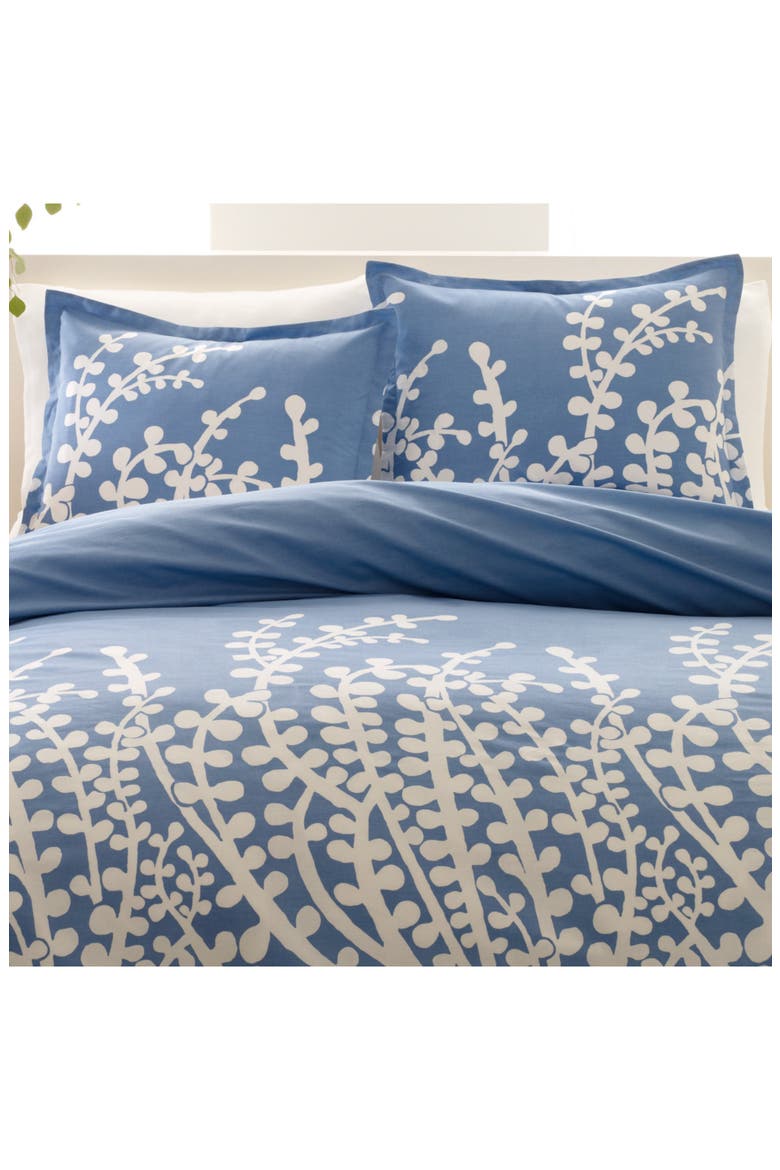 Branches Cotton Duvet Cover Set, Alternate, color, BLUE