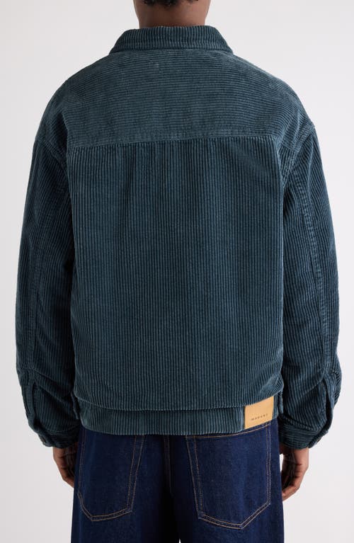Isabel Marant Nelvil Oversize Corduroy Button-up Jacket In Blue