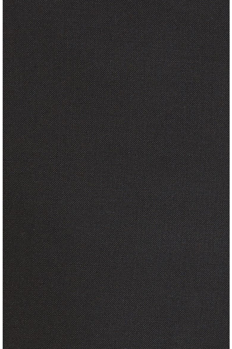 Lightweight Plain Weave Flat Front Classic Fit Trousers, Alternate, color, BLACK