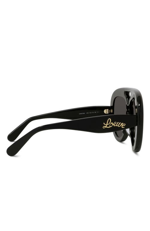 Loewe Curvy 55mm Gradient Pilot Sunglasses In Black