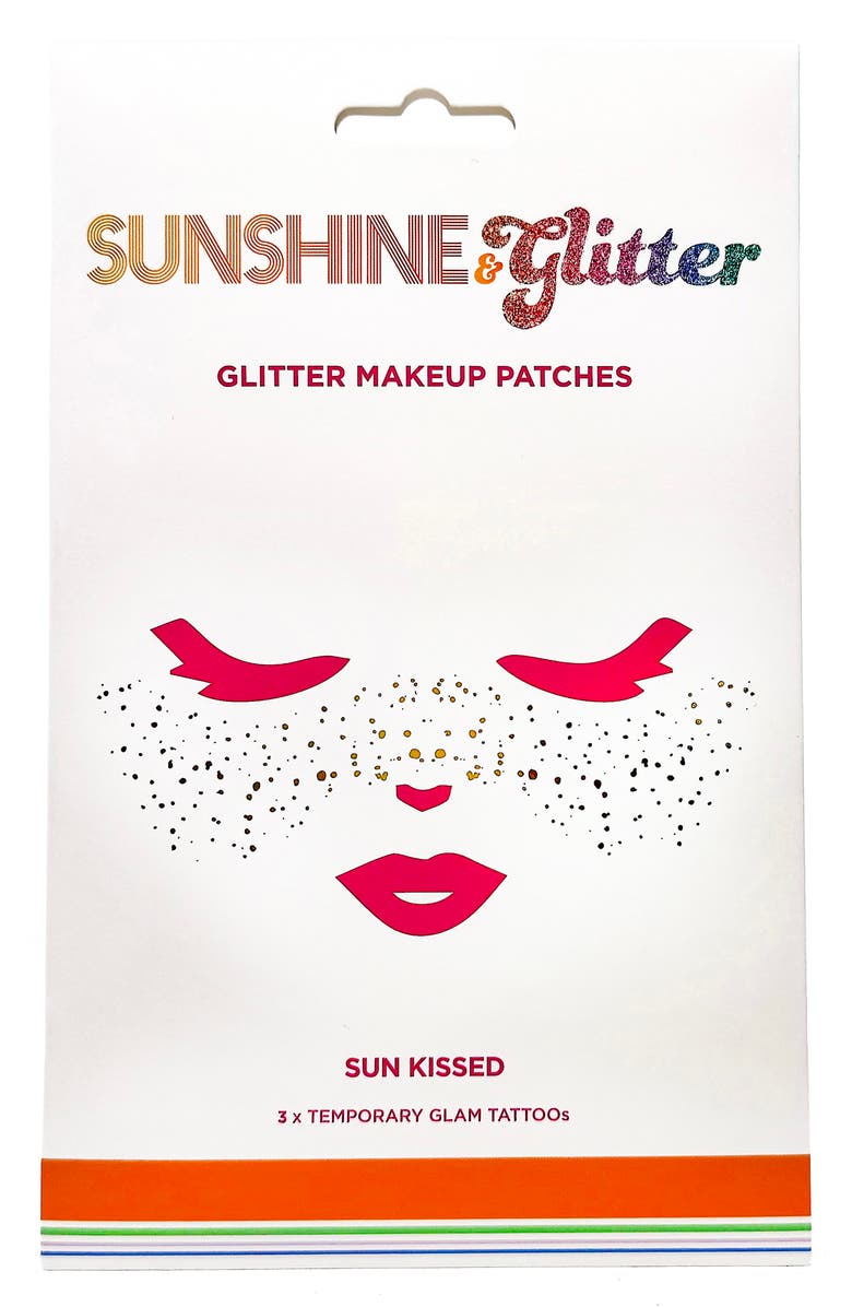 Sunshine & Glitter Glitter Makeup Patches, Main, color, Gold