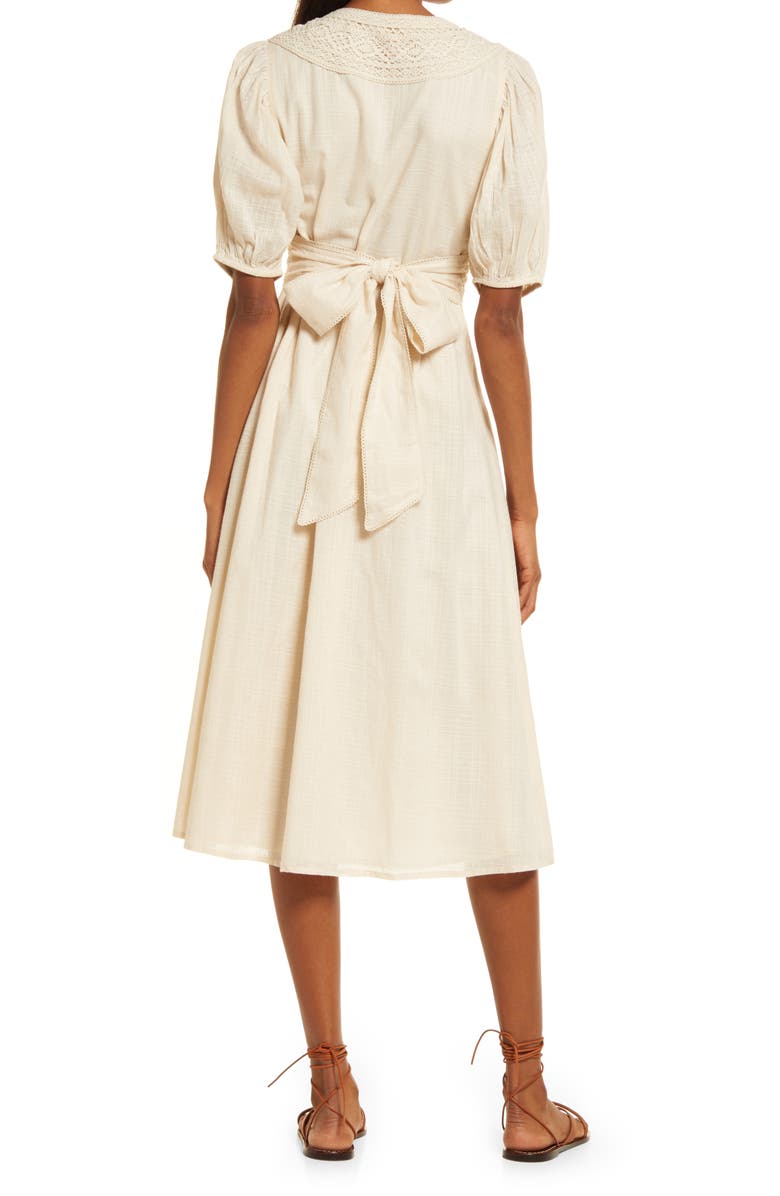 Cleobella Magnolia Button Front Midi Dress, Alternate, color, 