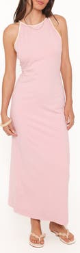 Petal & Pup Fiona Contrast Trim Stretch Cotton Maxi Dress