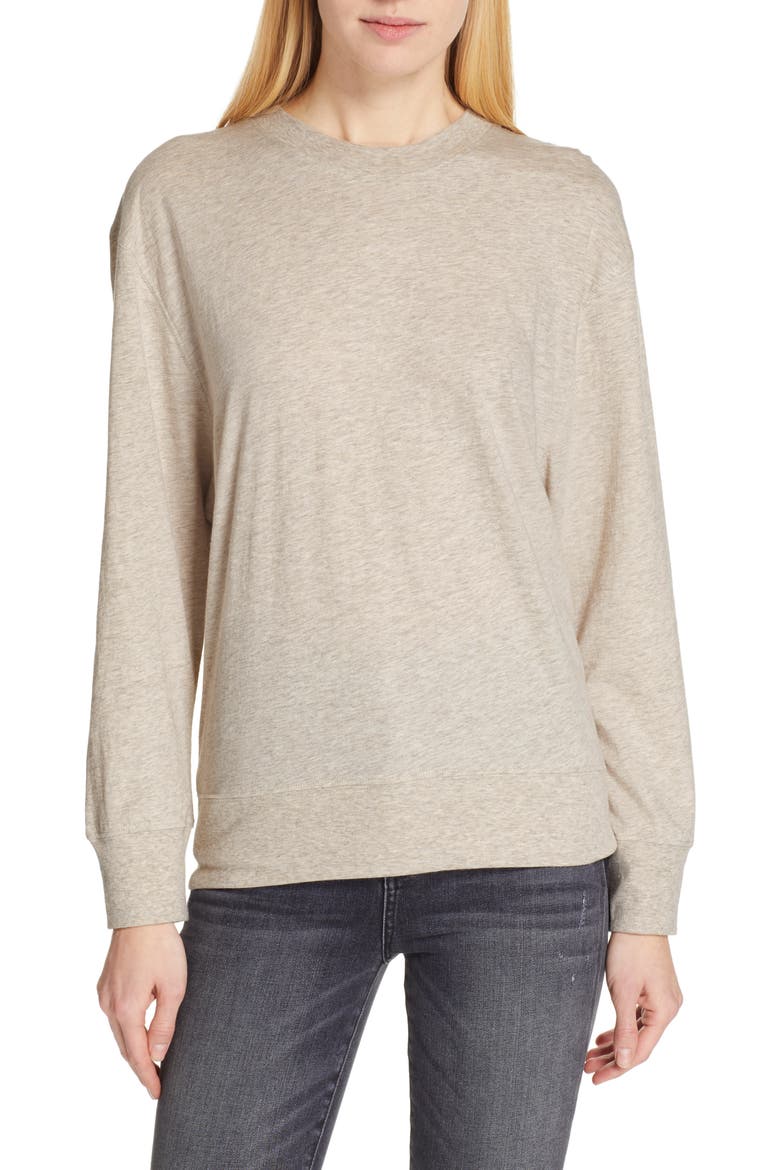 Pima Cotton & Alpaca Pullover, Main, color, H TUSK