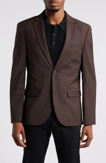 Solid Slim Fit Wool Blend Sport Coat