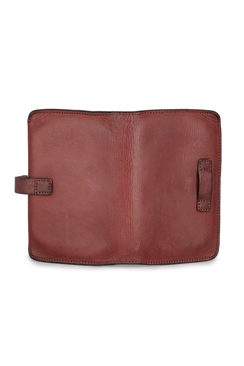 Leeds Genuine Leather Bifold Passport Holder, Alternate, color, Brown
