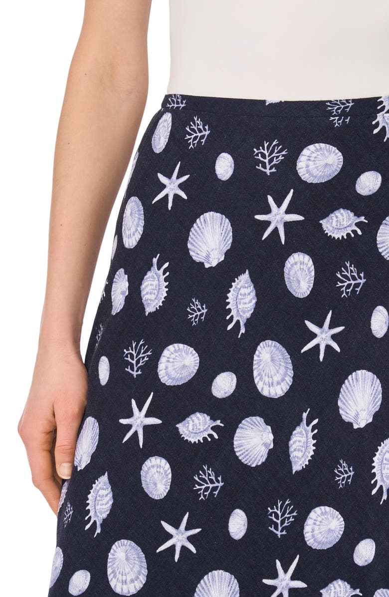 1.STATE Ocean Print Bias Cut Maxi Skirt, Alternate, color, Indigo Night
