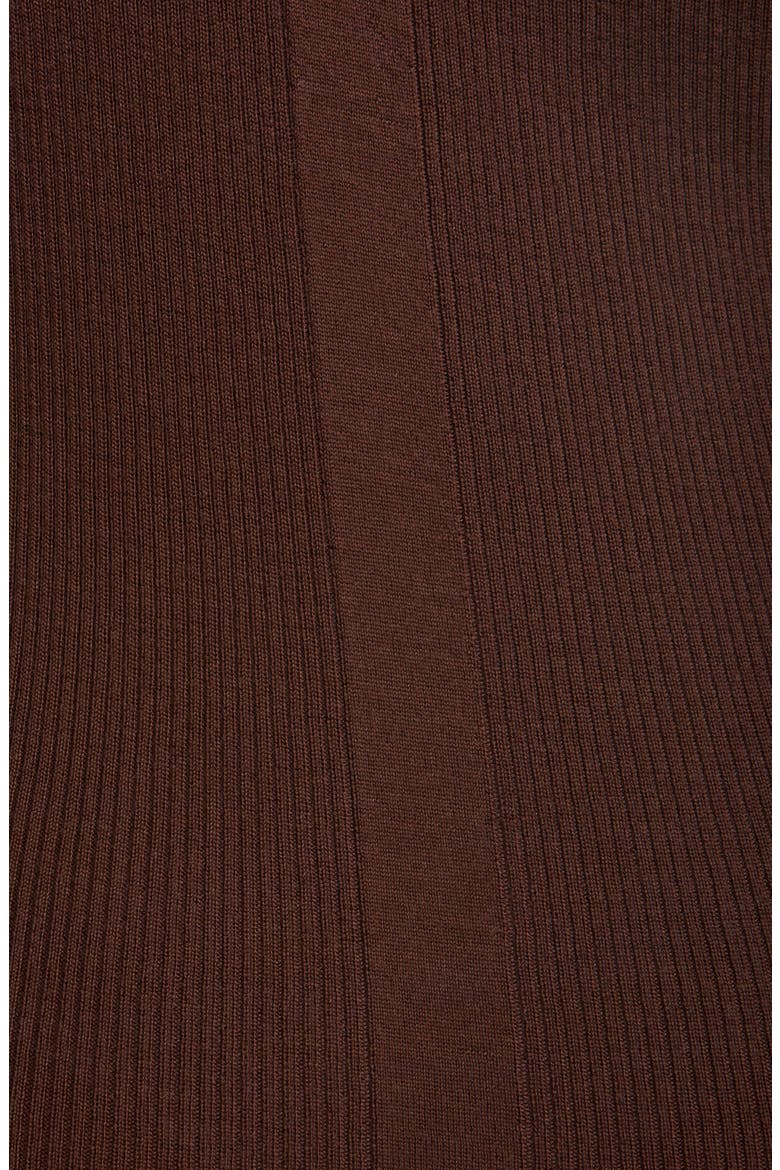 Rib One-Shoulder Midi Sweater Dress, Alternate, color, BRONZE
