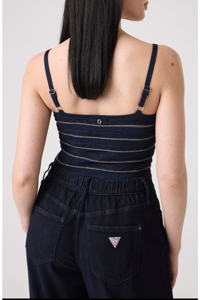 Metallic Stripe Knit Tank, Alternate, color, BLUE