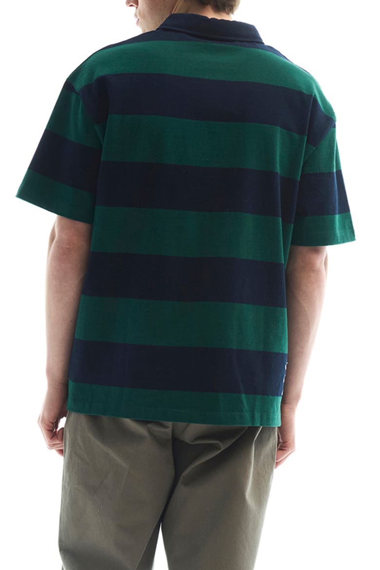 Post Game Stripe Cotton Polo, Alternate, color, NAVY TEAL