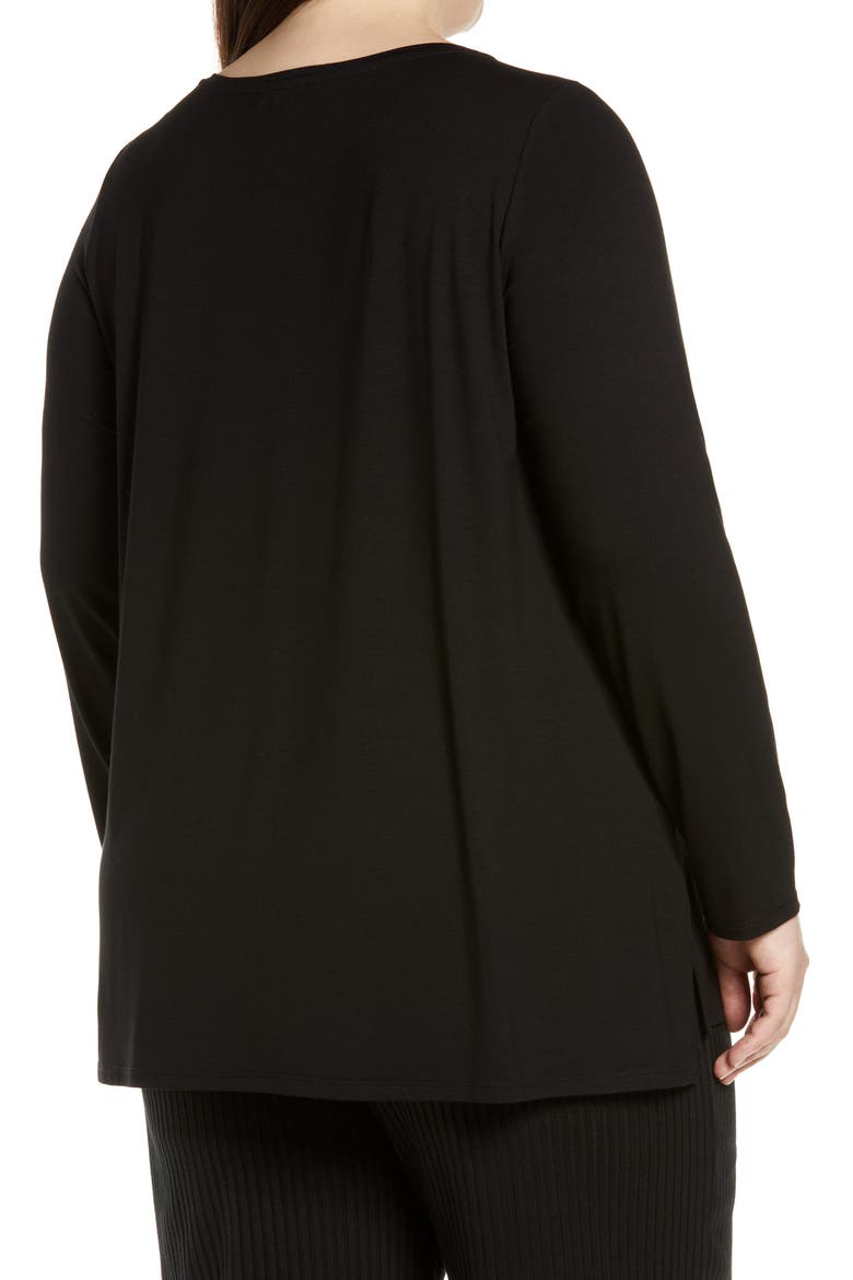 Long Sleeve Top, Alternate, color, BLACK