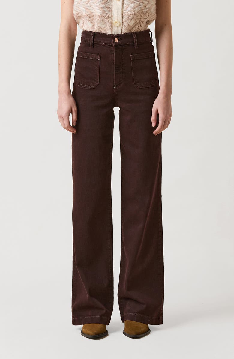 LE JEAN Virginia Wide Leg Jeans, Main, color, Cocoa