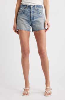 MOUSSY VINTAGE Bayville High Waist Cutoff Denim Shorts