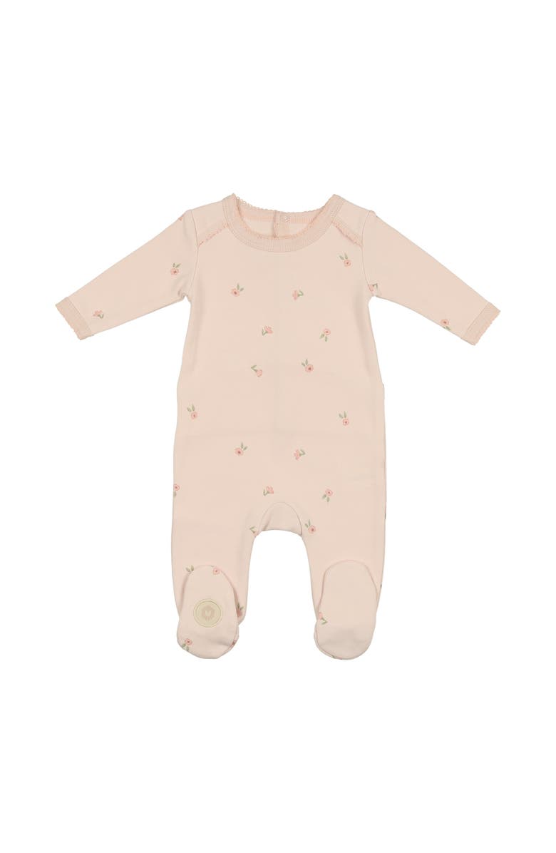 Mon Tresor Bebe Cascade of Blossoms Footie, Main, color, 