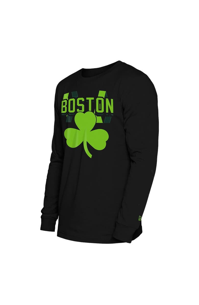 New Era Men's New Era  Black Boston Celtics 2024/25 City Edition Long Sleeve T-Shirt, Alternate, color, 