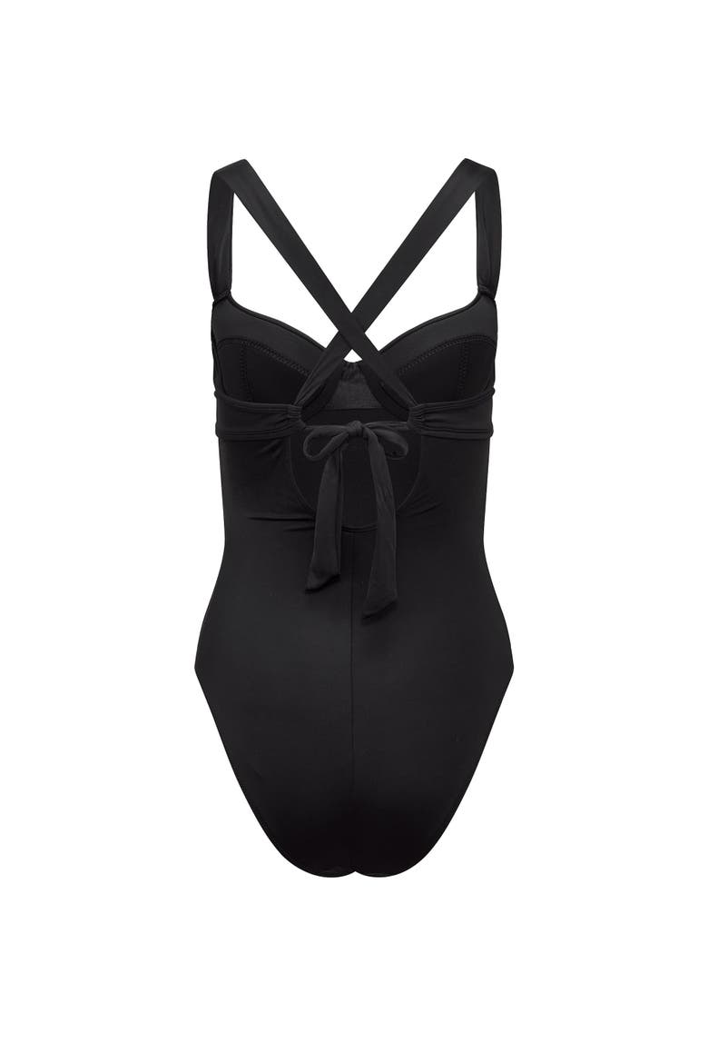 Cariba Swimwear One Piece Swimsuit, Alternate, color, Black