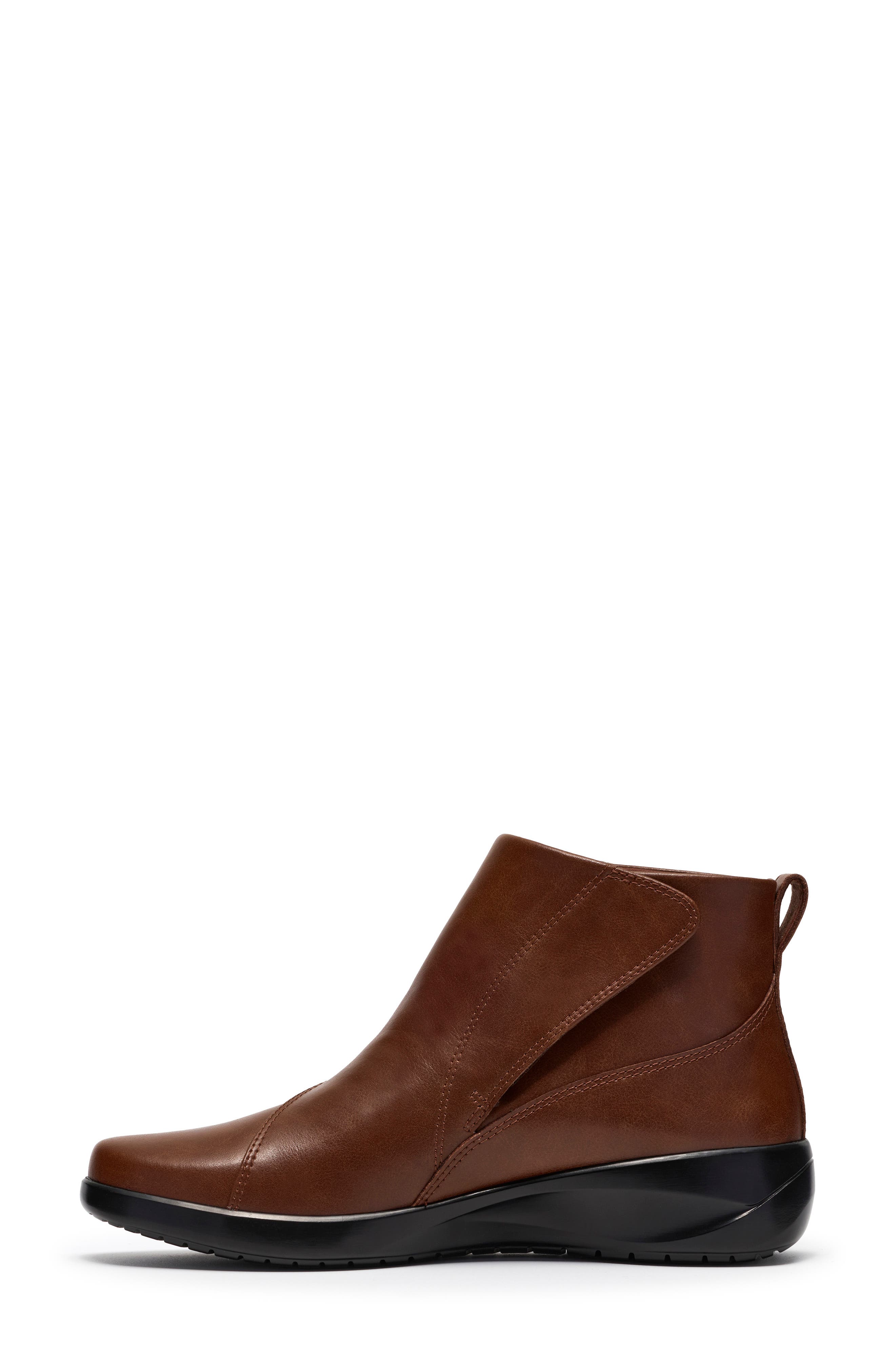 Kaetlyn Flow Leather Wedge Bootie, Alternate, color, BRITISH TAN LEATHER