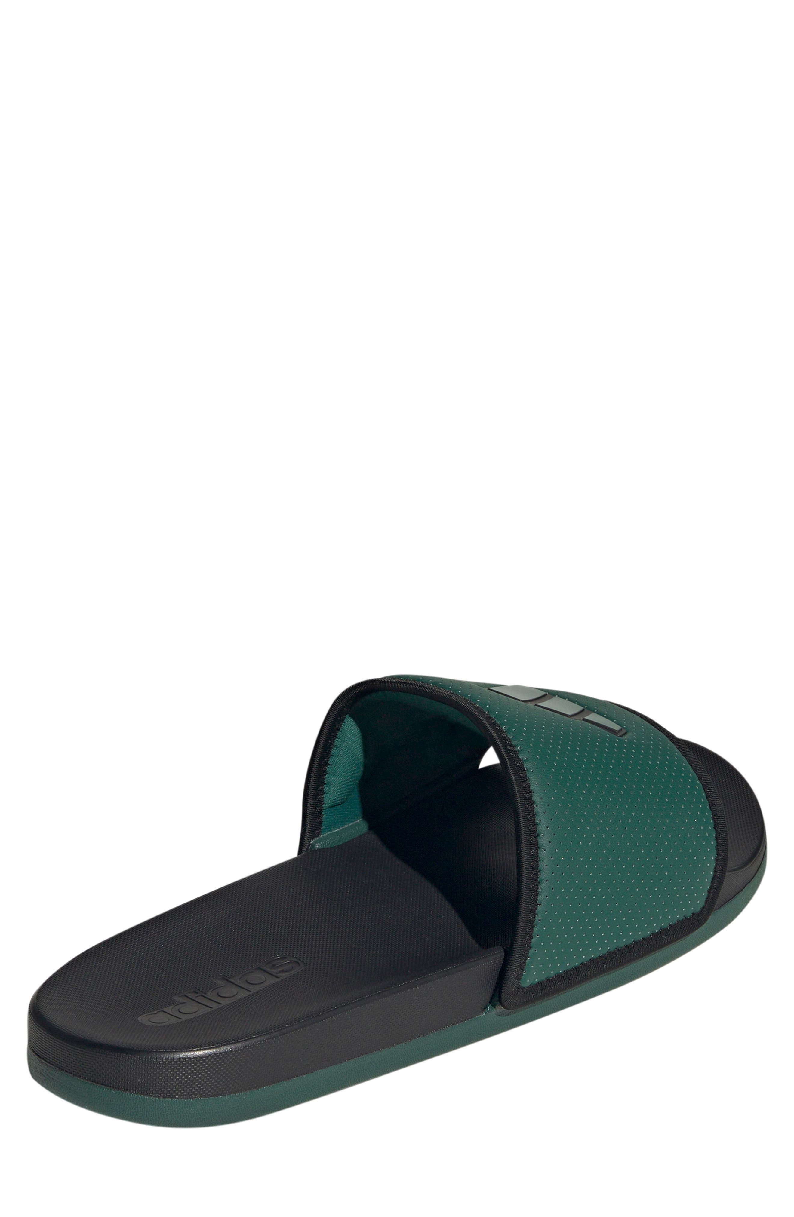 adidas Gender Inclusive Adilette Comfort Sport Slide Sandal, Alternate, color, Collegiate Green/ Black