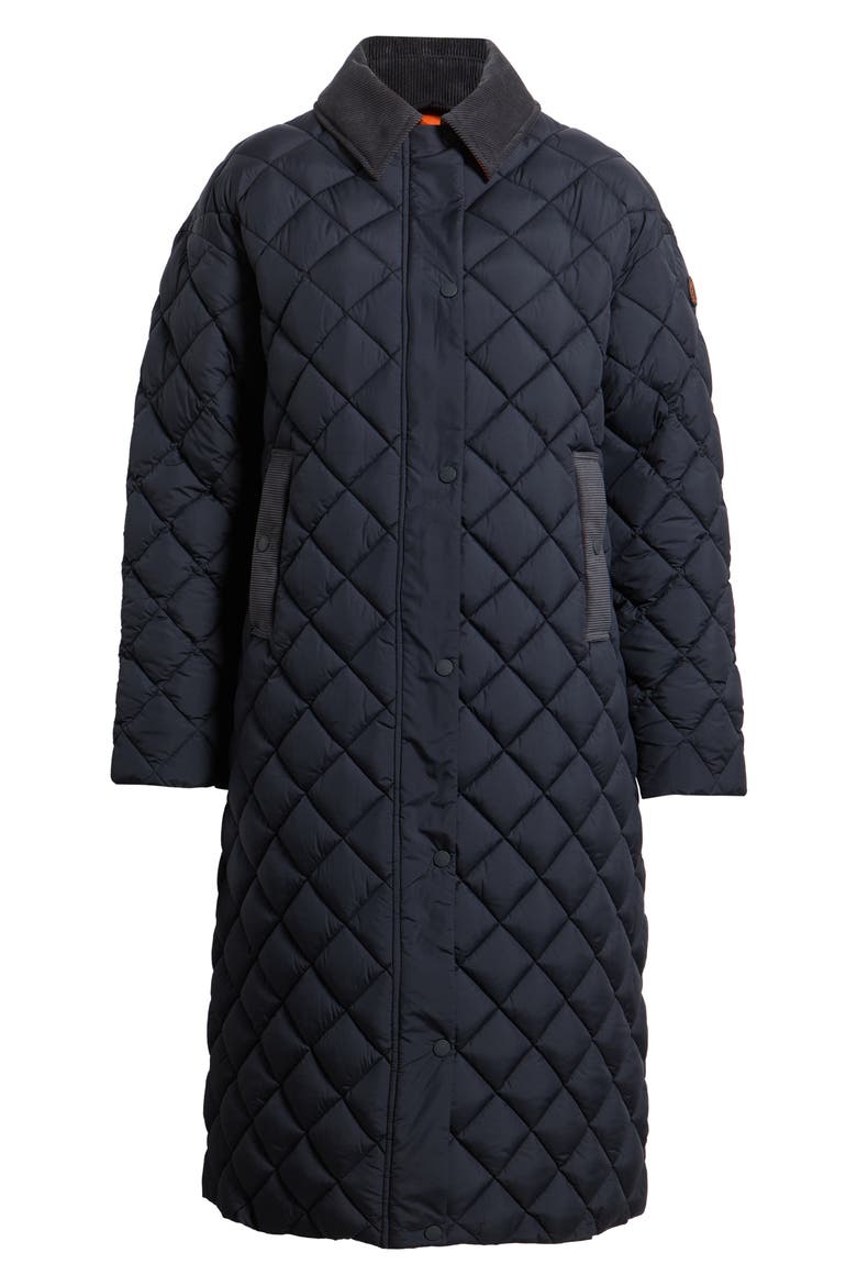 Sadie Quilted Coat, Alternate, color, BLUE BLACK