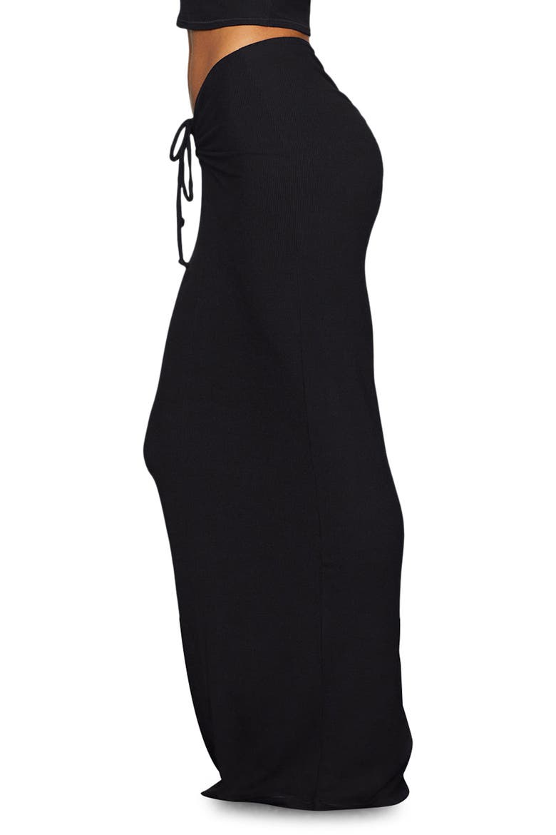 Soft Lounge Long Skirt, Alternate, color, ONYX