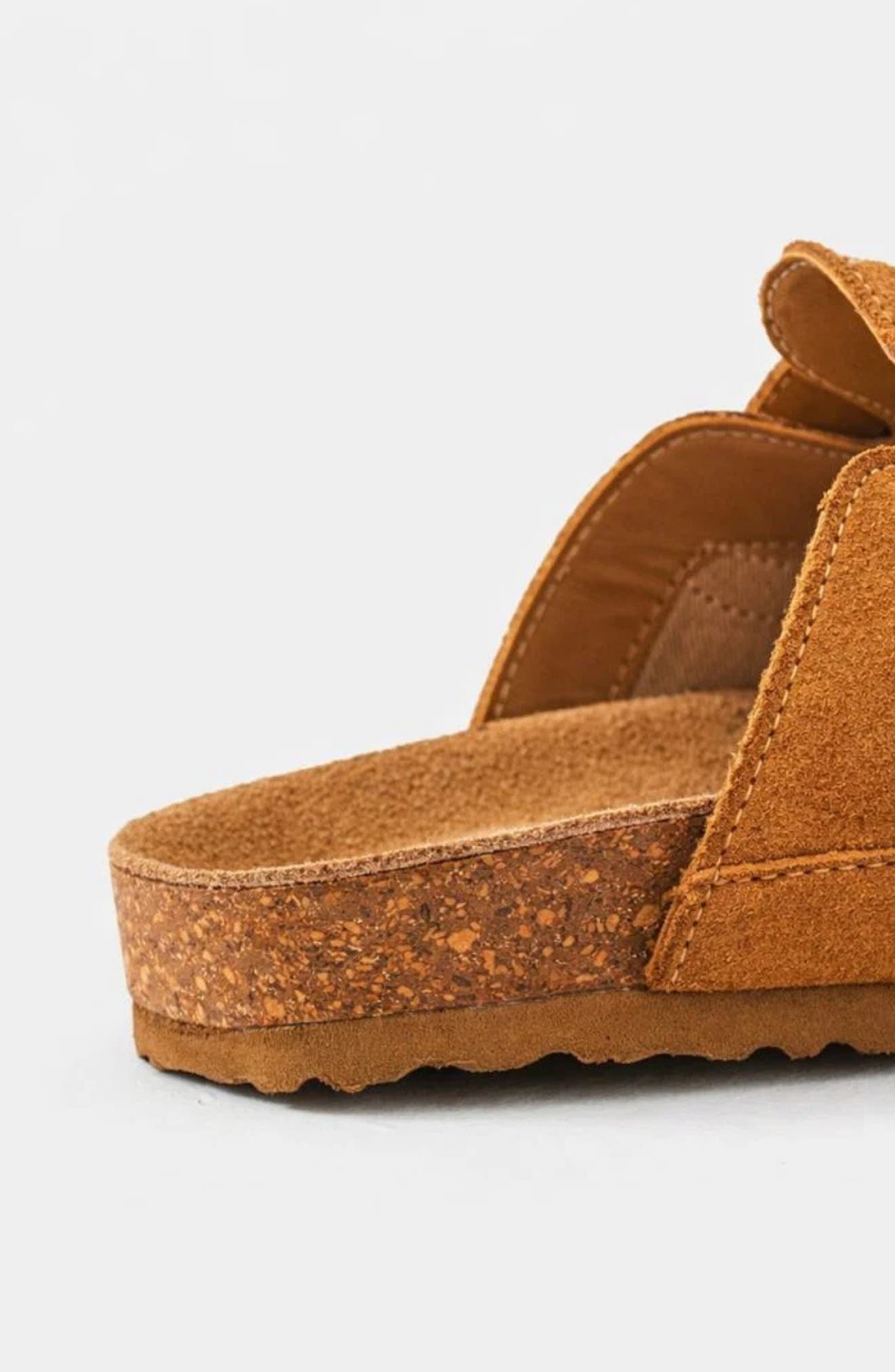 Jelavu Gina Whipstitch Suede Clog, Alternate, color, Cognac