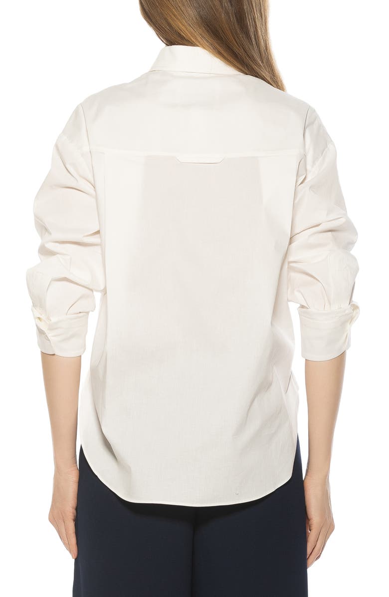 Alexia Admor Tammi Oversize Button-Up Shirt, Alternate, color, Ivory