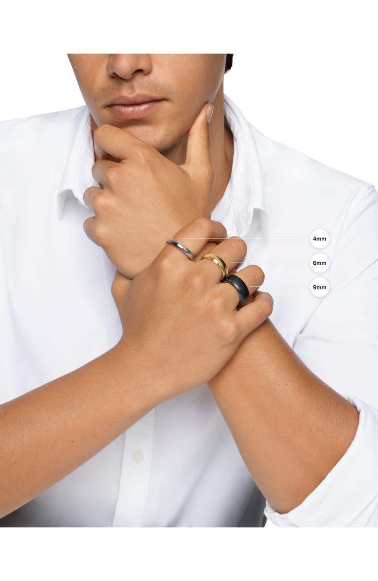 David Yurman 'Streamline' Band Ring, Alternate, color, Titanium/ Silver