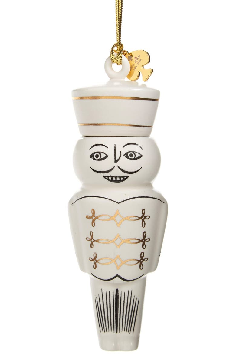 Kate Spade New York porcelain nutcracker ornament, Main, color,
