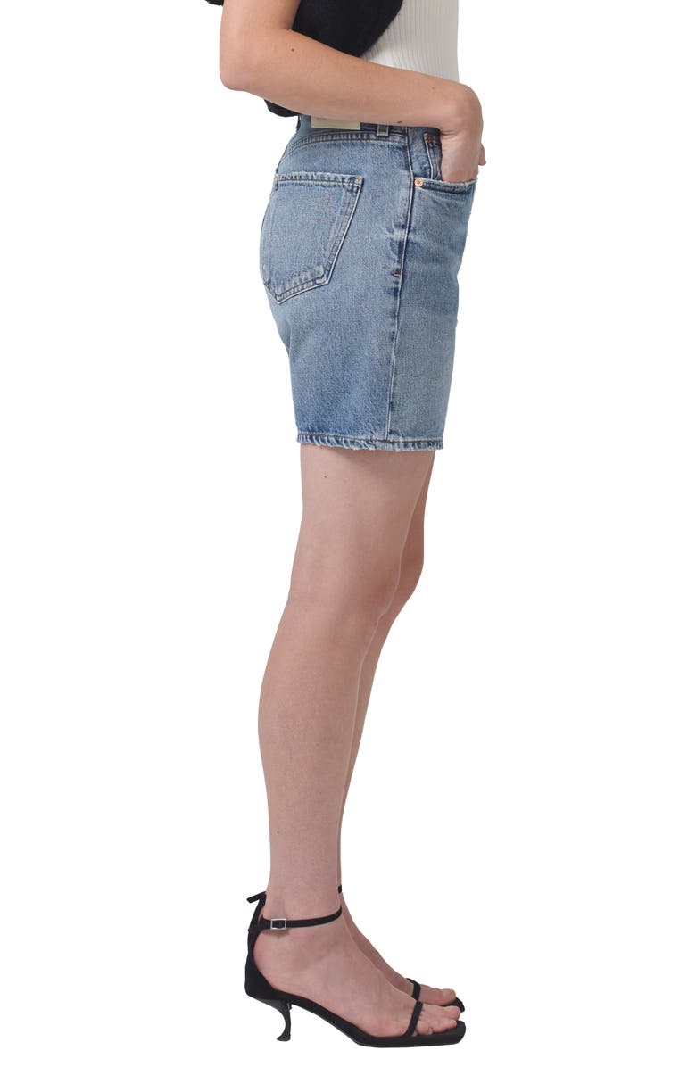 Citizens of Humanity Camilla High Waist Mid Thigh Organic Cotton Denim Shorts, Alternate, color, 