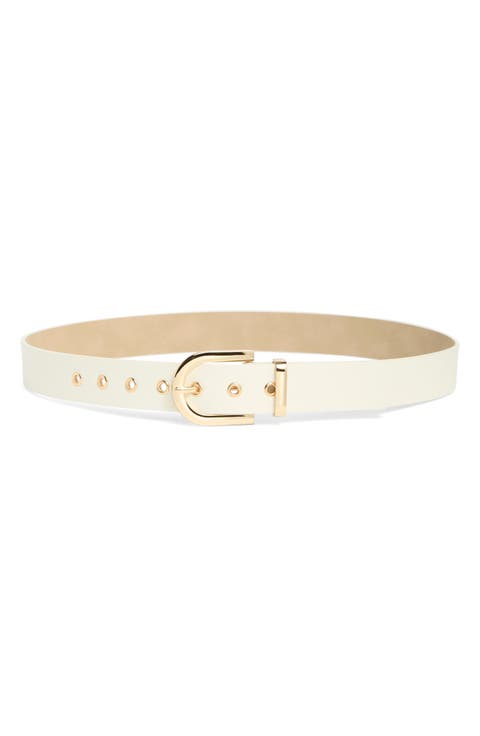 Smooth Faux Leather Belt