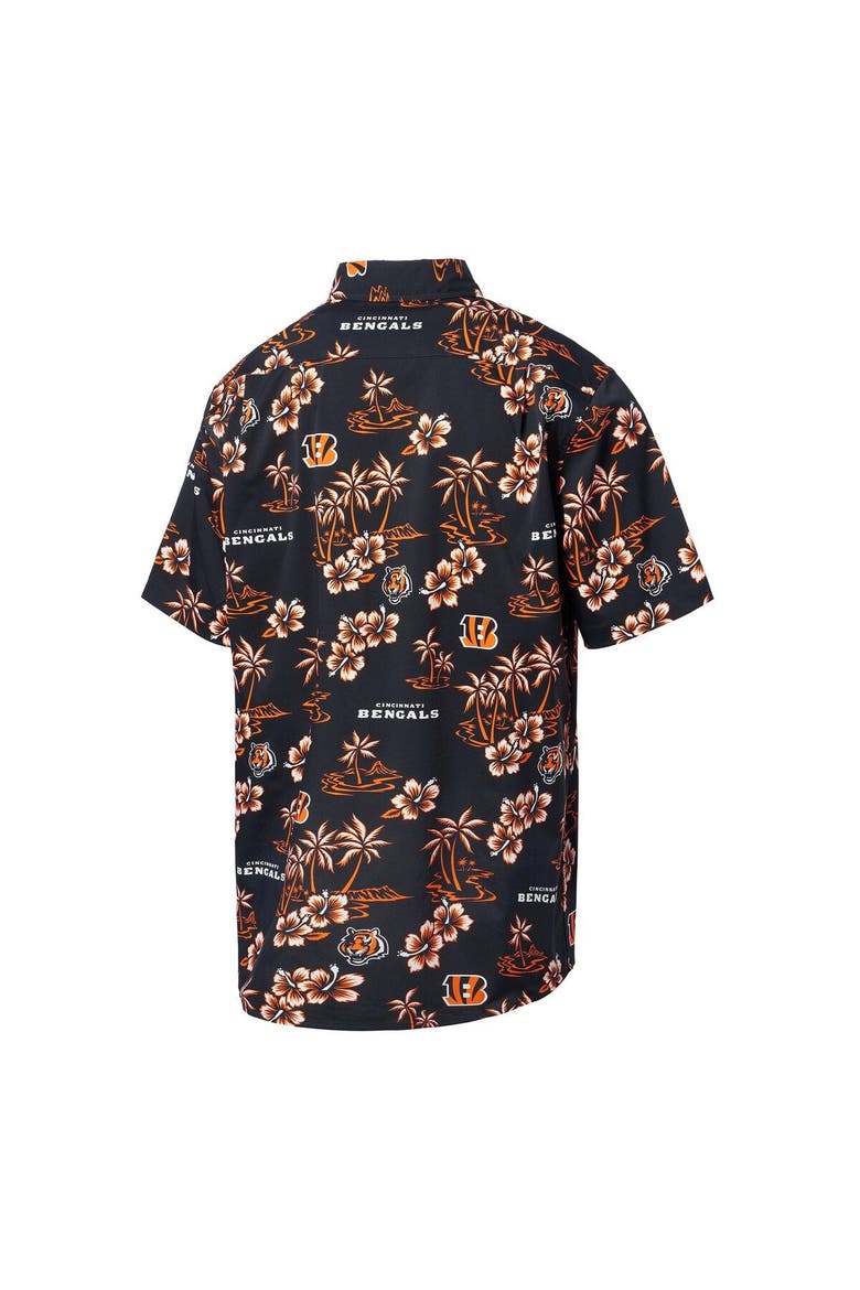 Men's Reyn Spooner Black Cincinnati Bengals Kekai Button-Up Shirt, Alternate, color, Black