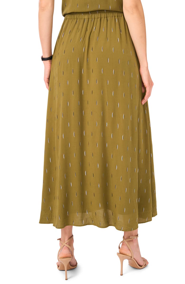 Halogen<sup>®</sup> Metallic Accent Pull-On Midi Skirt, Alternate, color, Olive Moss
