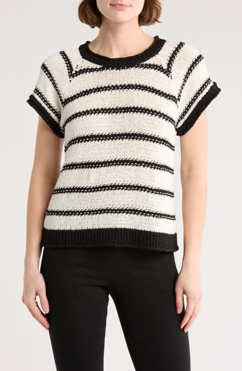 Stripe Open Stitch Sweater
