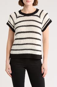 Democracy Stripe Open Stitch Sweater