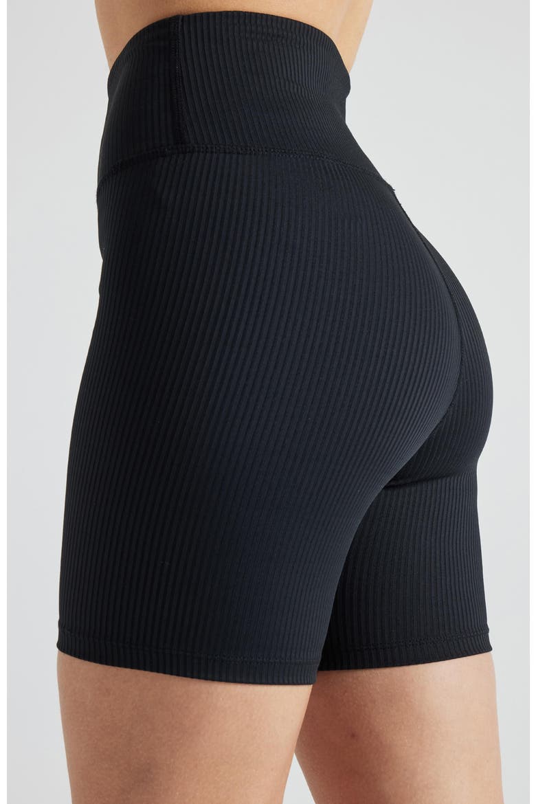 Renew Rib Biker Short, Alternate, color, Black