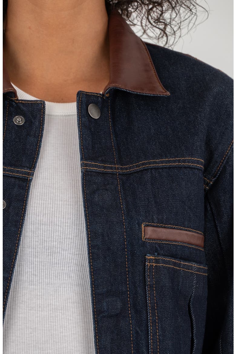 Denim Jacket, Alternate, color, DARK WASH