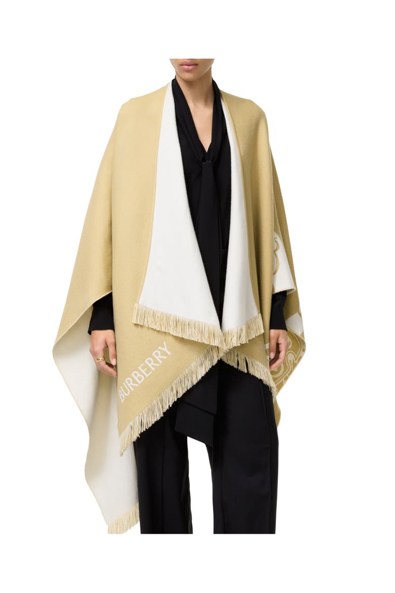 Knight Wool Silk Cashmere Cape, Alternate, color, Sand beige