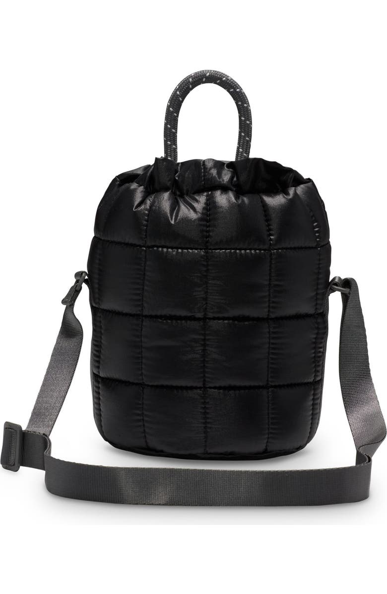 Nike Tiny Puffle Quilted Nylon Tote, Alternate, color, Black/ Iron Grey/ Black