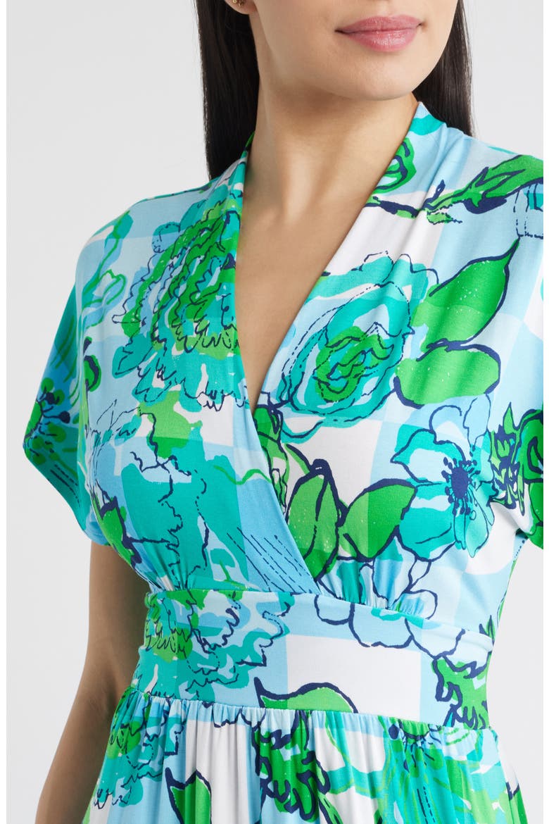 Keenan Floral Maxi Dress, Alternate, color, CAPRI BLUE ROUSSEAUS ROSES