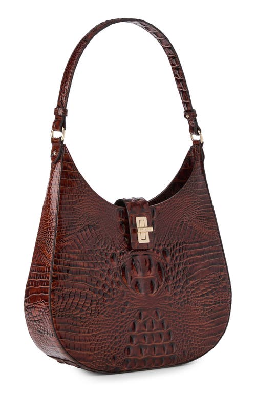 Brahmin Fallon Melbourne Medium Leather Shoulder Bag In Pecan