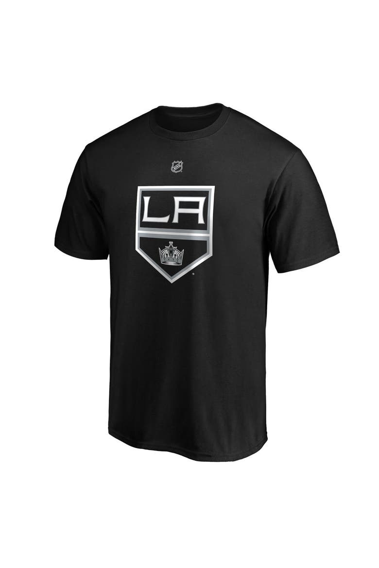 Men's Fanatics Branded Drew Doughty Black Los Angeles Kings Authentic Stack Name & Number Team T-Shirt, Alternate, color, Black