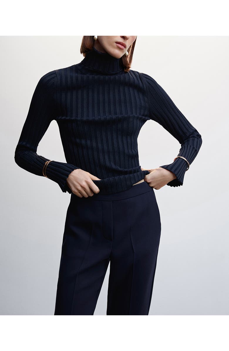 MANGO Relaxed Fit Straight Leg Trousers, Alternate, color, 