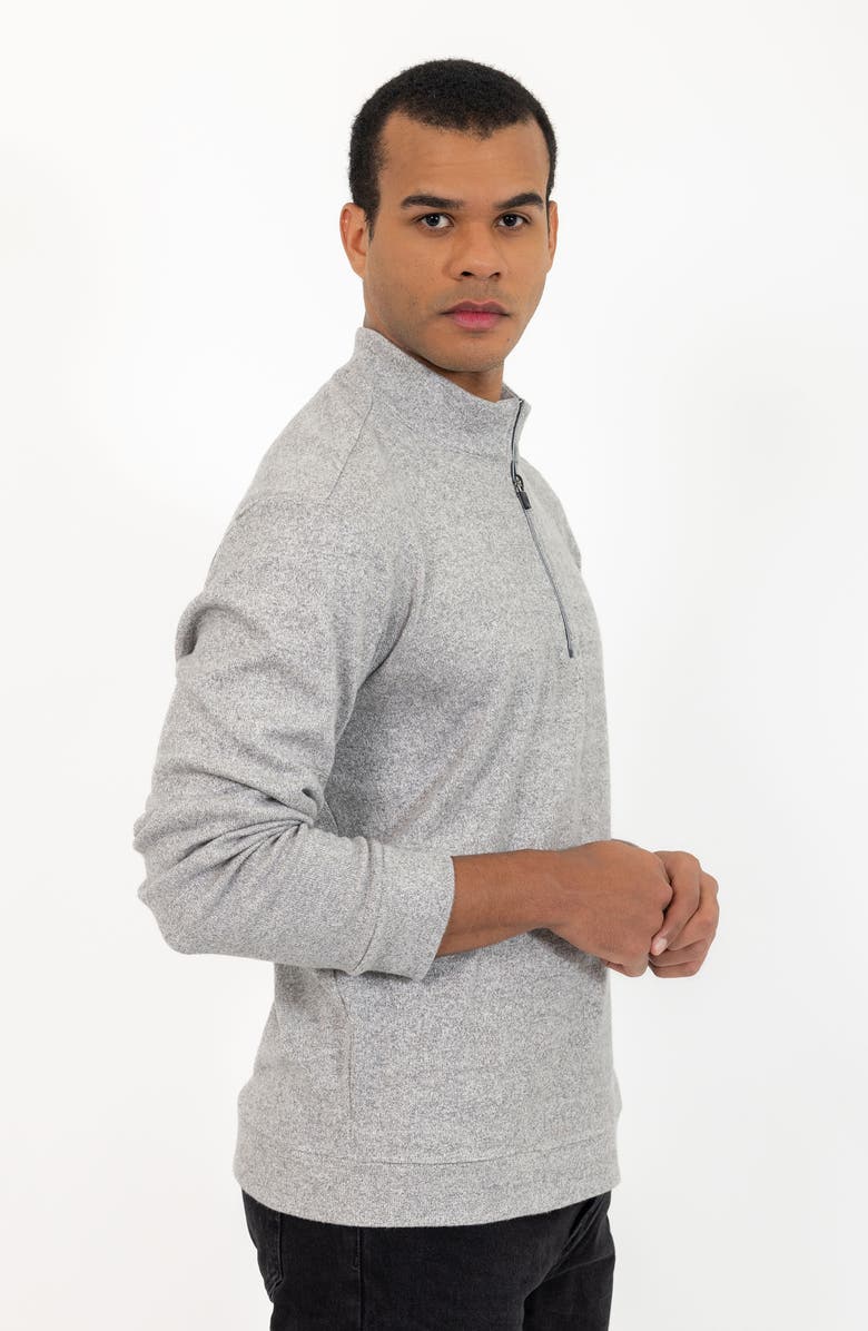 PINO BY PINOPORTE Casual Quarter Zip Pullover Sweater, Alternate, color, Grey