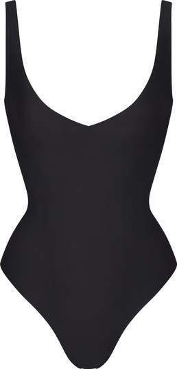 Unlined Plunge Thong Bodysuit