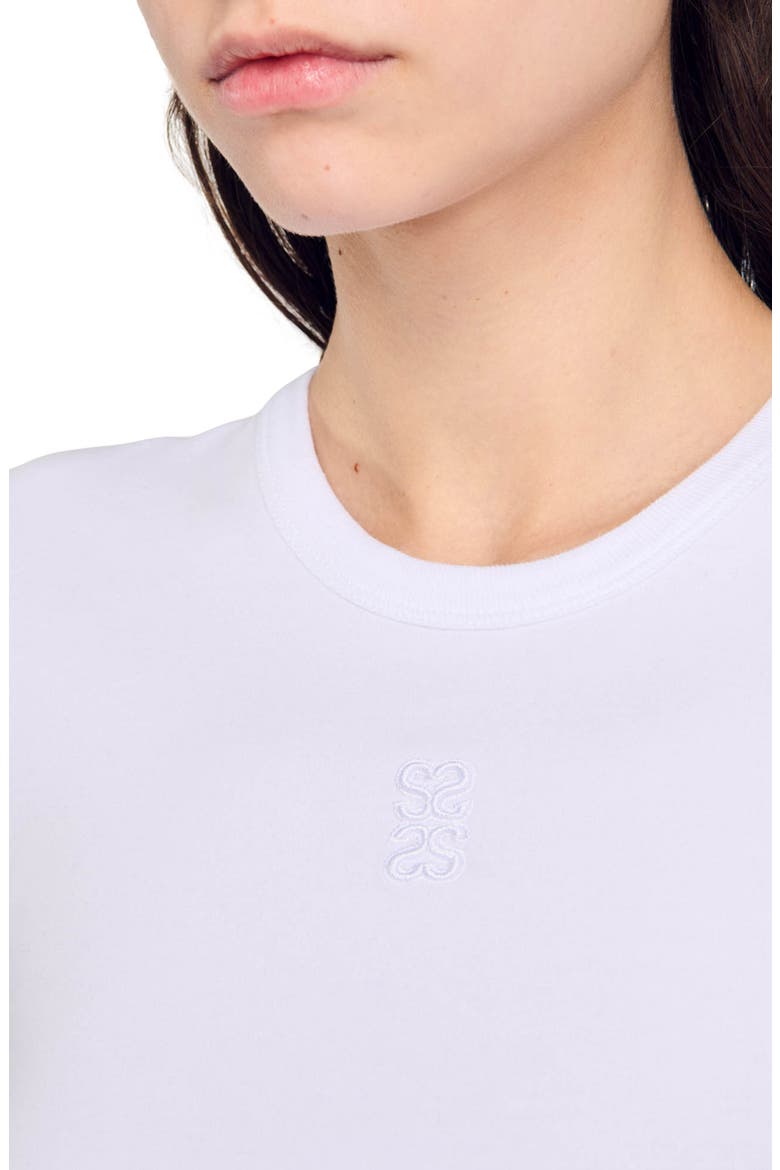 Cropped T-shirt, Alternate, color, White