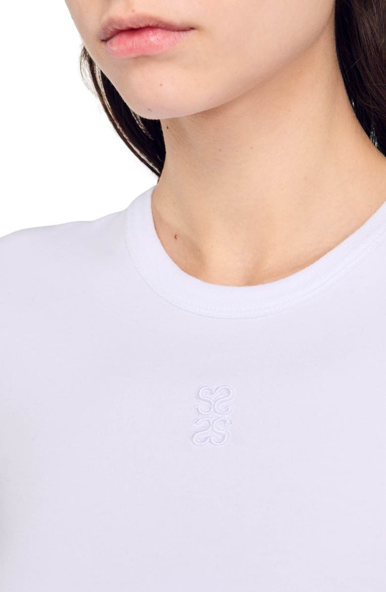 SANDRO Cropped T-shirt, Alternate, color, 